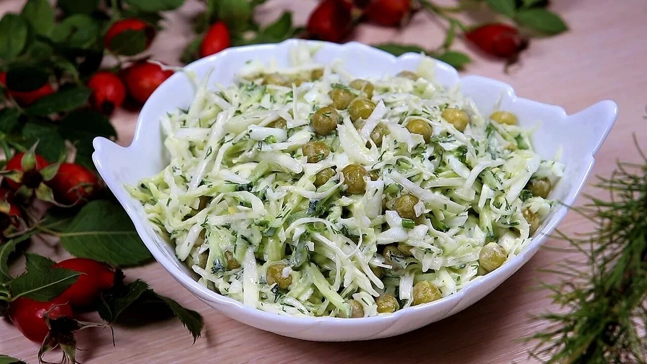 Капуста с горошком фото Осенний салат из капусты - пошаговый рецепт с фото (25388 просмотров)