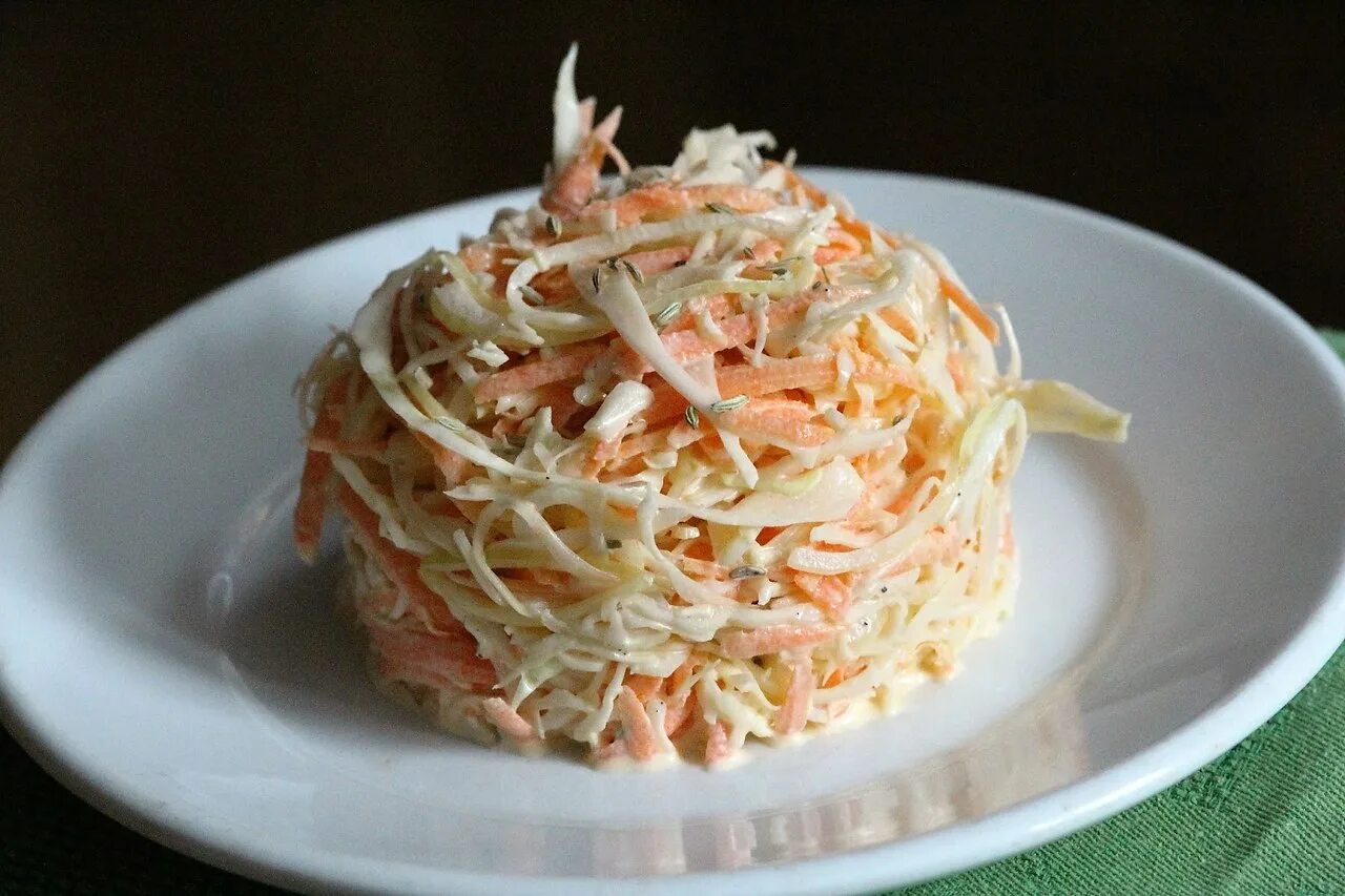 Капуста с морковкой салат с фото Сливочный капустный салат