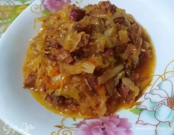 Капуста с ребрышками рецепт с фото Капуста, тушенная с копчеными свиными ребрышками, пошаговый рецепт на 3984 ккал,