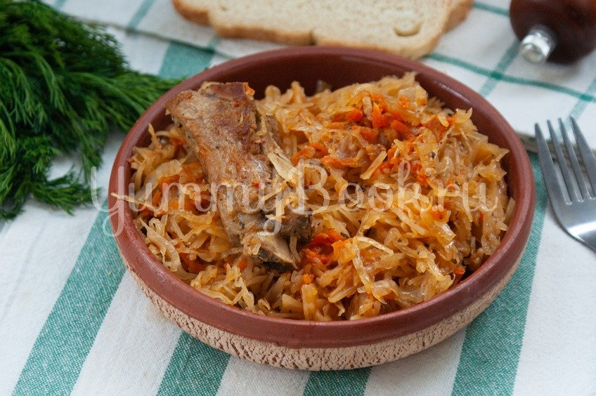 Капуста с ребрышками рецепт с фото Капуста, тушеная с ребрышками - простой и вкусный рецепт с пошаговыми фото Рецеп