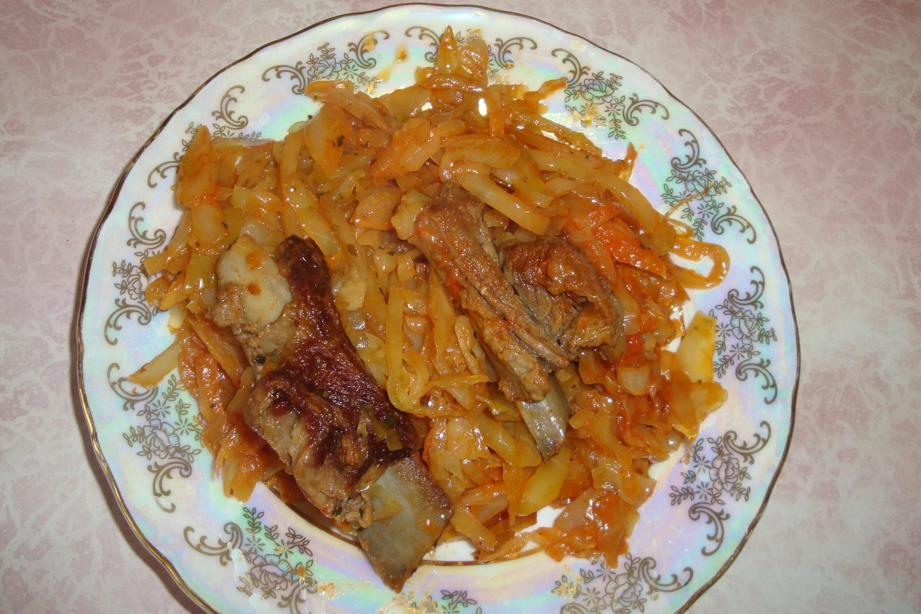 Капуста с ребрышками рецепт с фото Мои друзья очень любят, как я тушу капусту, поэтому я делюсь своим рецептом и с 