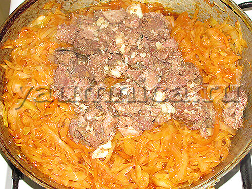 Капуста с тушенкой рецепт с фото Капуста тушеная с тушенкой - пошаговый рецепт с фото Вкусные рецепты на yaumnica