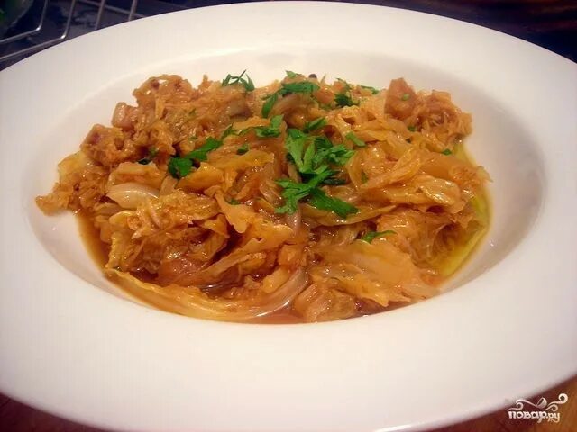 Капуста с тушенкой рецепт с фото Капуста с тушенкой - пошаговый рецепт с фото на Повар.ру