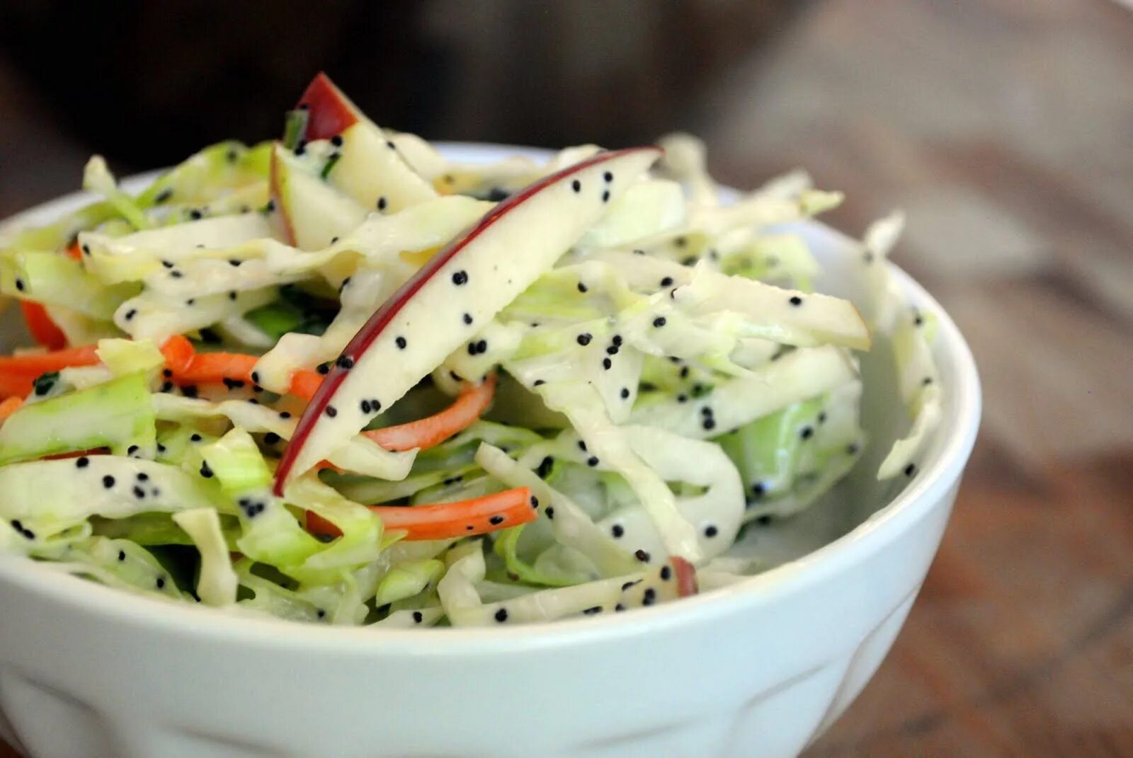 Капуста с яблоками салат с фото Apple Cabbage Slaw with Creamy Poppy Seed Dressing - Simply Scratch Recipe Cabba