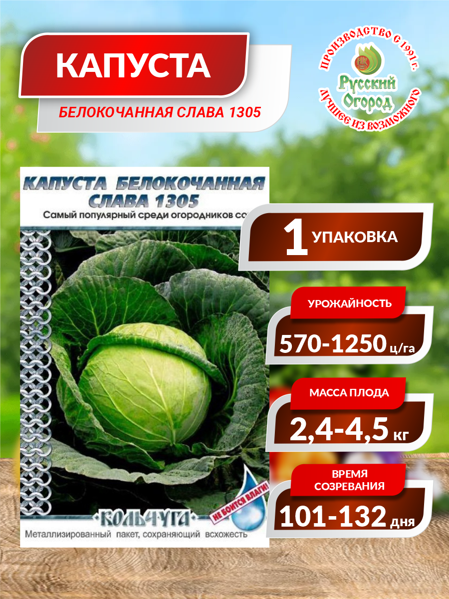 Капуста слава 1305 отзывы фото Семена Капуста белокочанная слава 1305 среднеспелая 0,5гр - купить по низкой цен