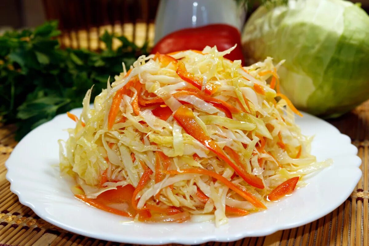 Капуста свежая рецепты приготовления с фото Рецепт капусты за 1 день