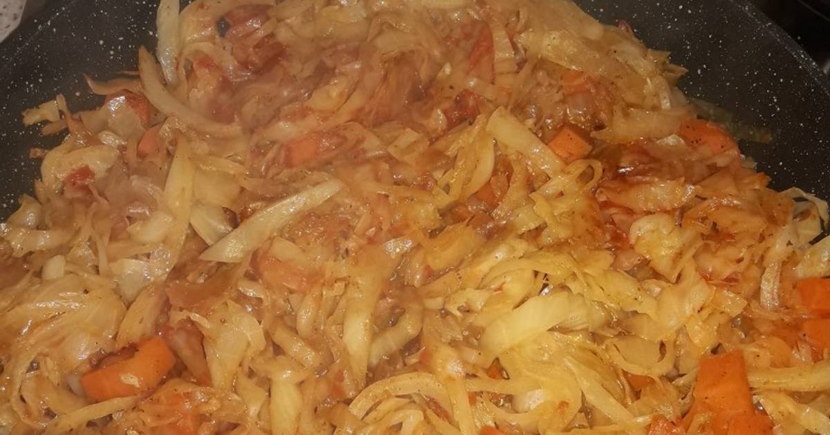Капуста тушеная на сковороде рецепт с фото Тушеная капуста с томатом - покроковий рецепт з фото. Автор рецепта Мария Ерохин