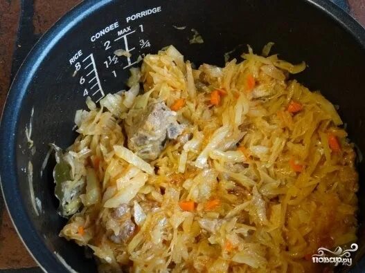 Капуста тушеная рецепты очень вкусно фото Тушеная капуста со свининой в мультиварке "Поларис" - пошаговый рецепт с фото на