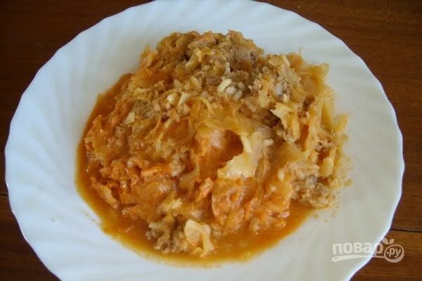 Капуста тушеная с фаршем с фото Тушеная капуста со сметаной и рисом - пошаговый рецепт с фото на Повар.ру