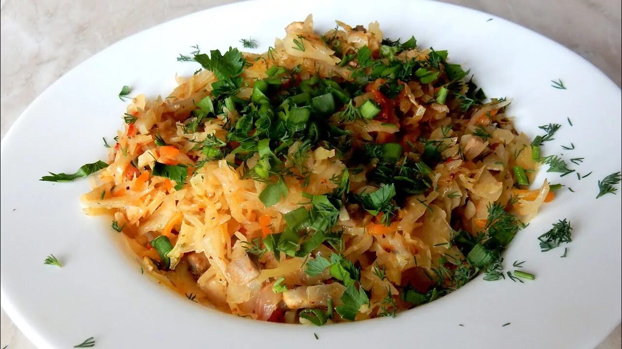 Капуста тушеная с грибами фото how to make fried cabbage with mushrooms and vegetables recipe - YouTube