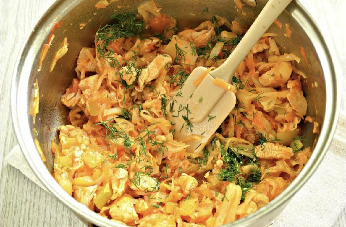Капуста тушеная с курицей рецепт фото Рагу из кабачков с курицей и картошкой Я у мамы кулинар Дзен