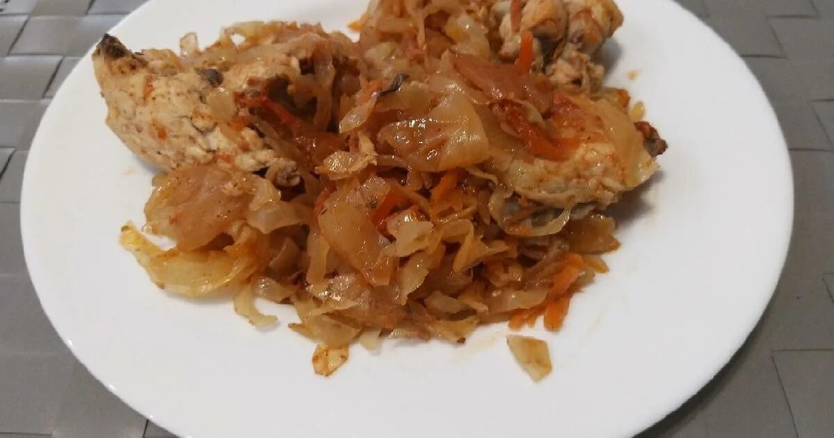 Капуста тушеная с курицей рецепт фото Тушеная квашеная капуста с курицей - пошаговый рецепт с фото. Автор рецепта Юрий