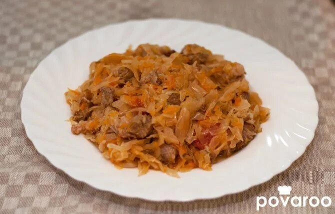 Капуста тушеная с курицей рецепт фото Капуста тушеная с мясом и картошкой рецепт с фото: Капуста тушеная с мясом и кар