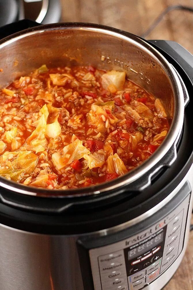 Капуста в скороварке рецепты с фото Instant Pot Stuffed Cabbage Soup and Saying Goodbye Recipe Instant pot dinner re