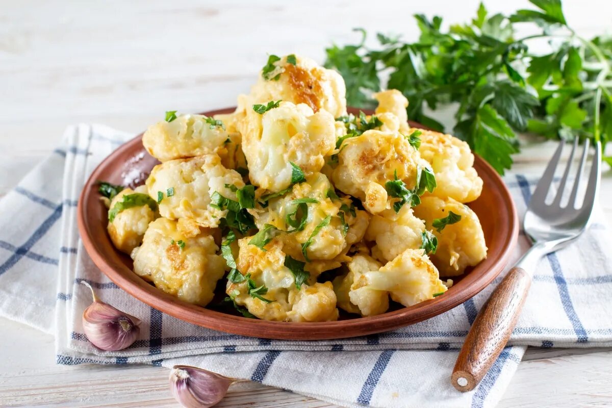 Капуста в яйце с фото Цветная капуста с сыром, яйцом и чесноком