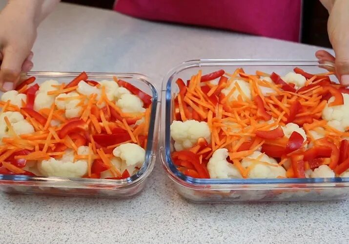 Капуста заливается горячим маринадом рецепт с фото Очень вкусная маринованная цветная капуста быстрого приготовления
