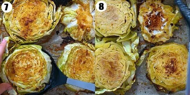 Капуста запеченная в духовке фото Сочные и аппетитные стейки из белокочанной капусты - простой и вкусный гарнир на