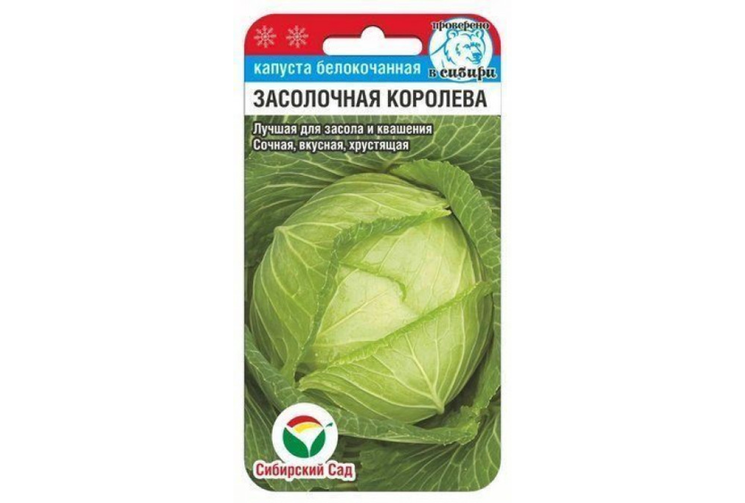 Капуста засолочная описание сорта фото Семена Сибирский сад, капуста белокочанная "Засолочная королева", 0.3 г купить в