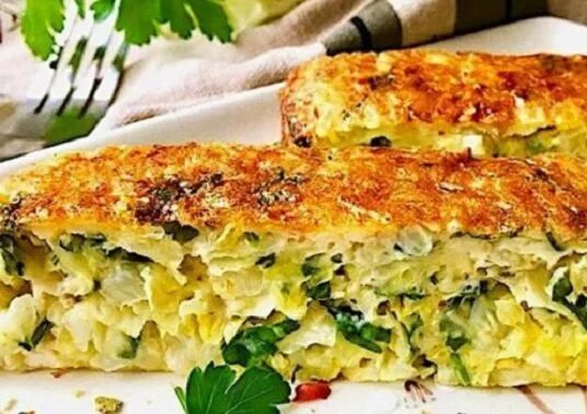 Капустная запеканка в духовке фото Ленивый капустник - идеальный сезонный пирог Еда, Кулинария, Овощные блюда
