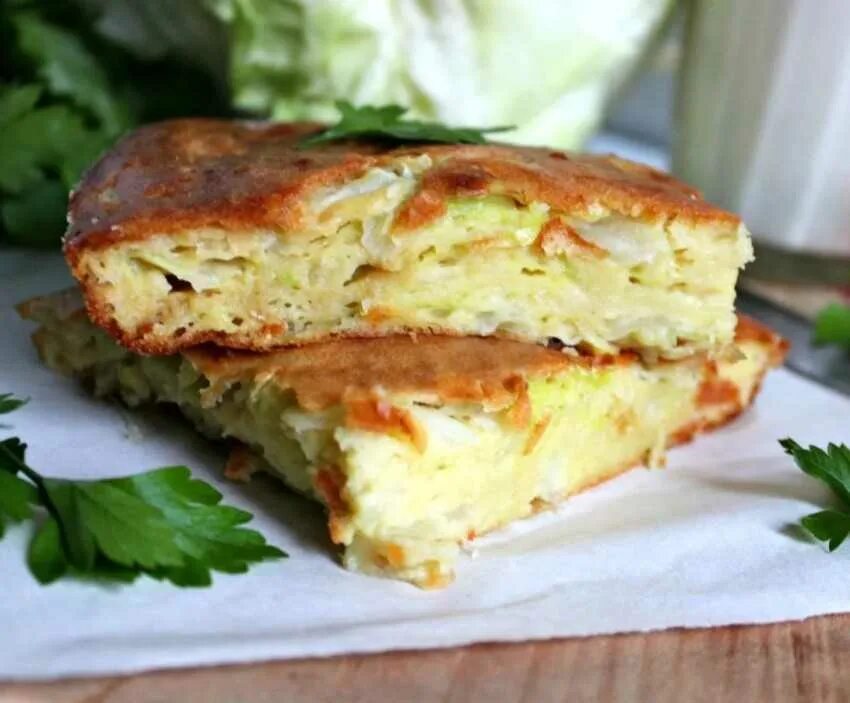 Капустный пирог на кефире с фото Рецепт вкусного пирога в духовке с капустой