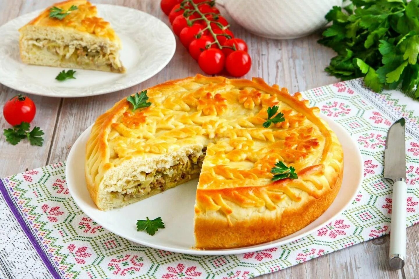 Капустный пирог пошаговый рецепт с фото Шобутинская пирог с капустой фото - Тоши Суши