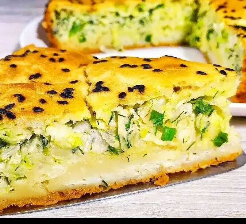 Капустный пирог заливной фото рецепт Тесто для пирога с капустой и яйцом