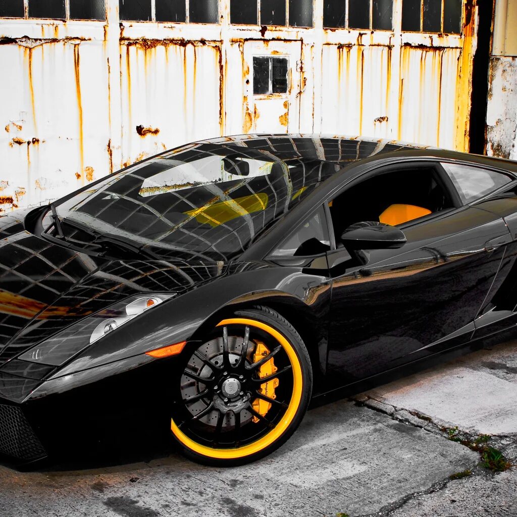 Кара автомобиль фото Test drive the car Lamborghini Gallardo Desktop wallpapers 1024x1024