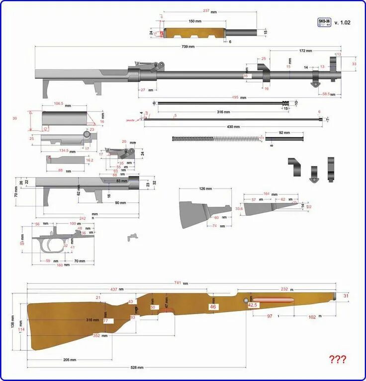 Карабин своими руками чертежи Pin em guns
