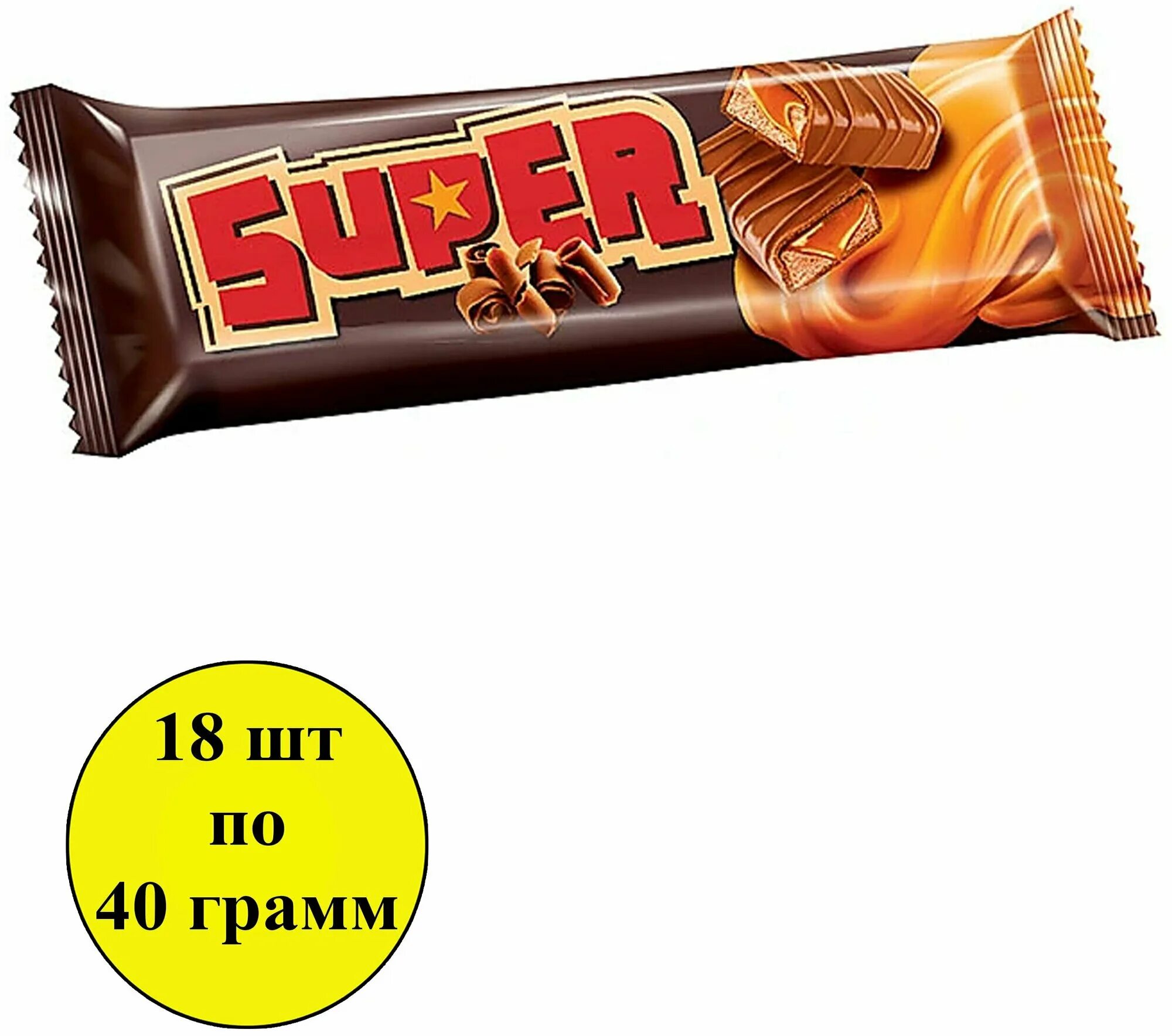 Карамель 40а 4 й микрорайон фото Батончик SUPER с нугой и мягкой карамелью, 18шт. Х 40г - купить в интернет-магаз