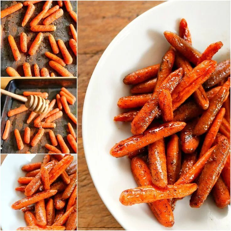 Карамелизированная морковь на сковороде рецепт с фото Roasted Potatoes And Baby Carrots With Garlic Recipe I just purchase a small bag