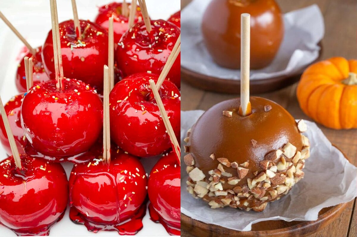Карамелизированные яблоки рецепт фото История Candy & Toffee Apple - американское яблоко на палочке История Еды / Hist