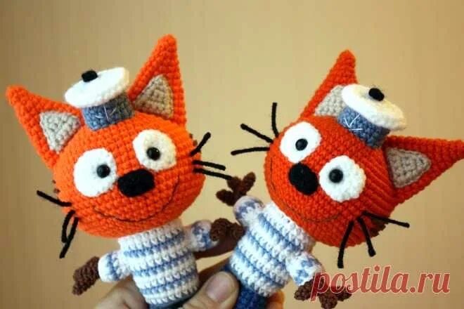 Карамелька три кота вязаная крючком схема PDF Три кота. FREE amigurumi crochet pattern. Бесплатная схема и описание вязани