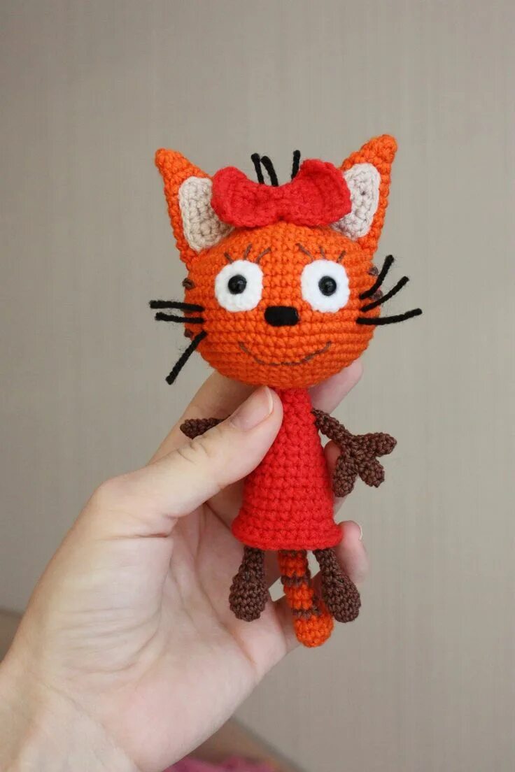 Карамелька три кота вязаная крючком схема PDF Три кота. FREE amigurumi crochet pattern. Бесплатная схема и описание вязани