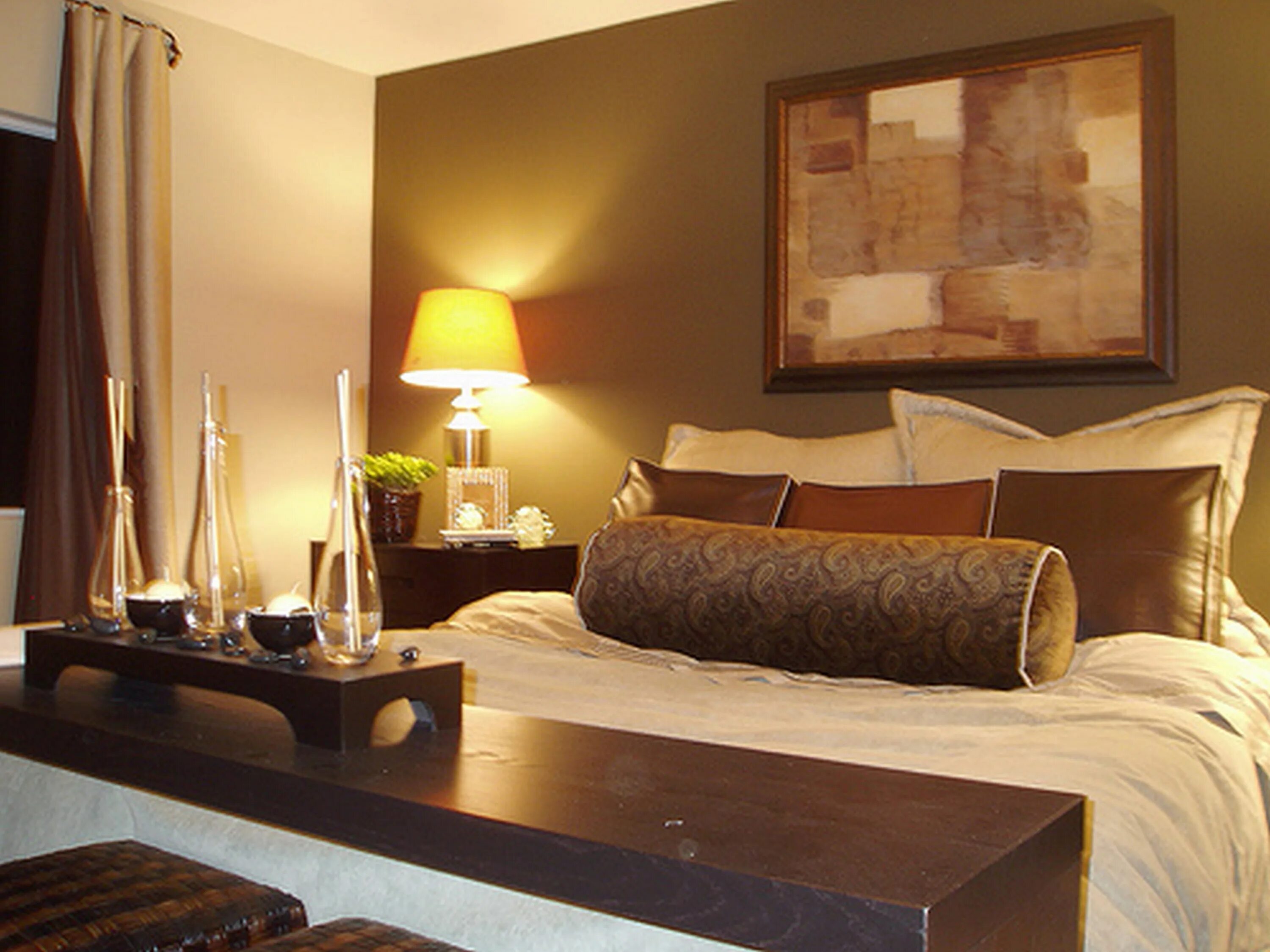 Карамельный цвет в интерьере сочетание Bedroom Sexy Interior Ideas Stunning Modern Bedroom Color Schemes By Brown Cream