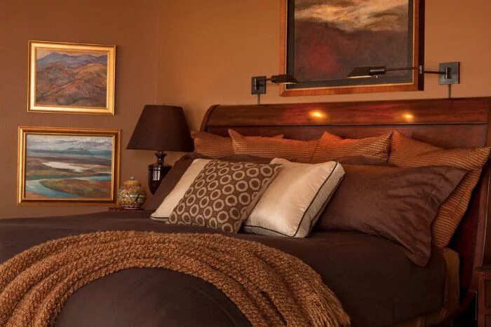 Карамельный цвет в интерьере сочетание The Best Paint Colors for Every Room in the House Brown bedroom colors, Bedroom 