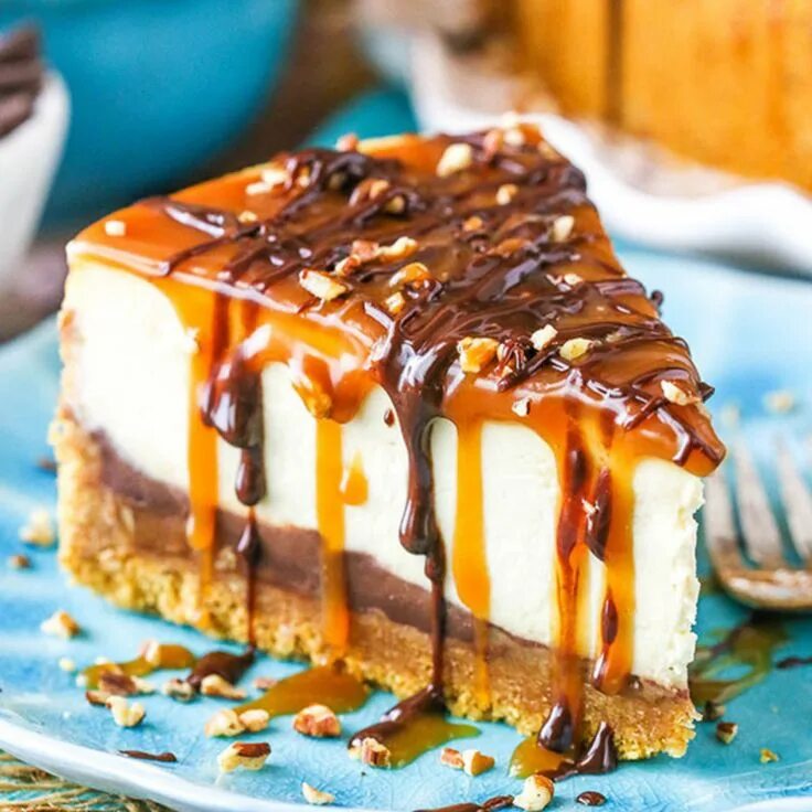 Карамельный торт рецепт с фото пошагово Turtle Cheesecake Easy Recipe with Caramel & Chocolate Rezept Kuchen und torten 