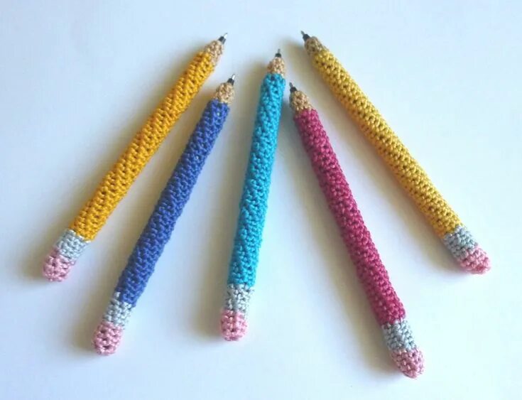 Карандаш крючком схемы амигуруми Pencil-Look Crochet Pen Covers Crochet teacher gifts, Pencil crochet, Crochet pe