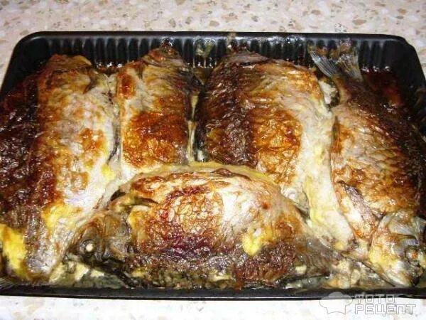 Карась в духовке рецепты с фото целиком Рецепт: Караси фаршированные рисом с сыром в духовке