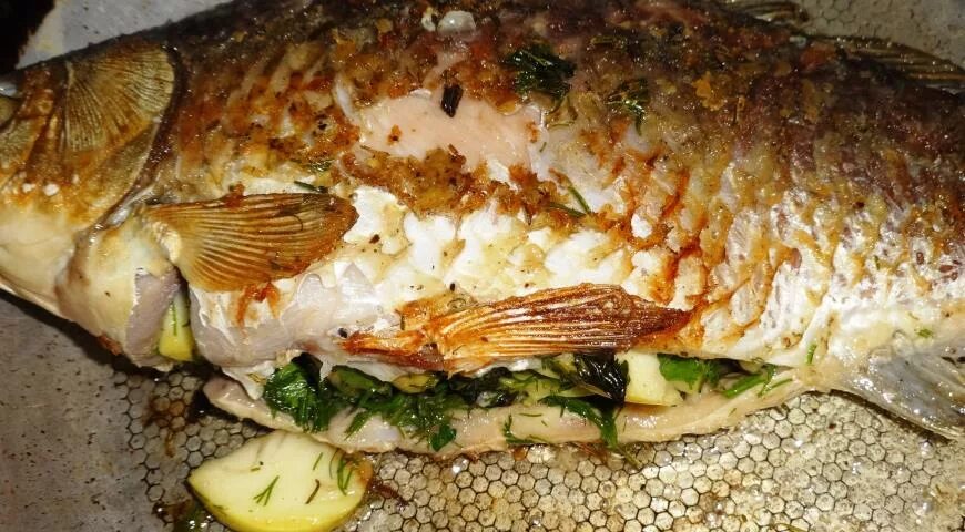 Караси в духовке рецепт с фото пошагово Запеченный карась с яблоками и капустой * Пошаговый рецепт блюда с фото