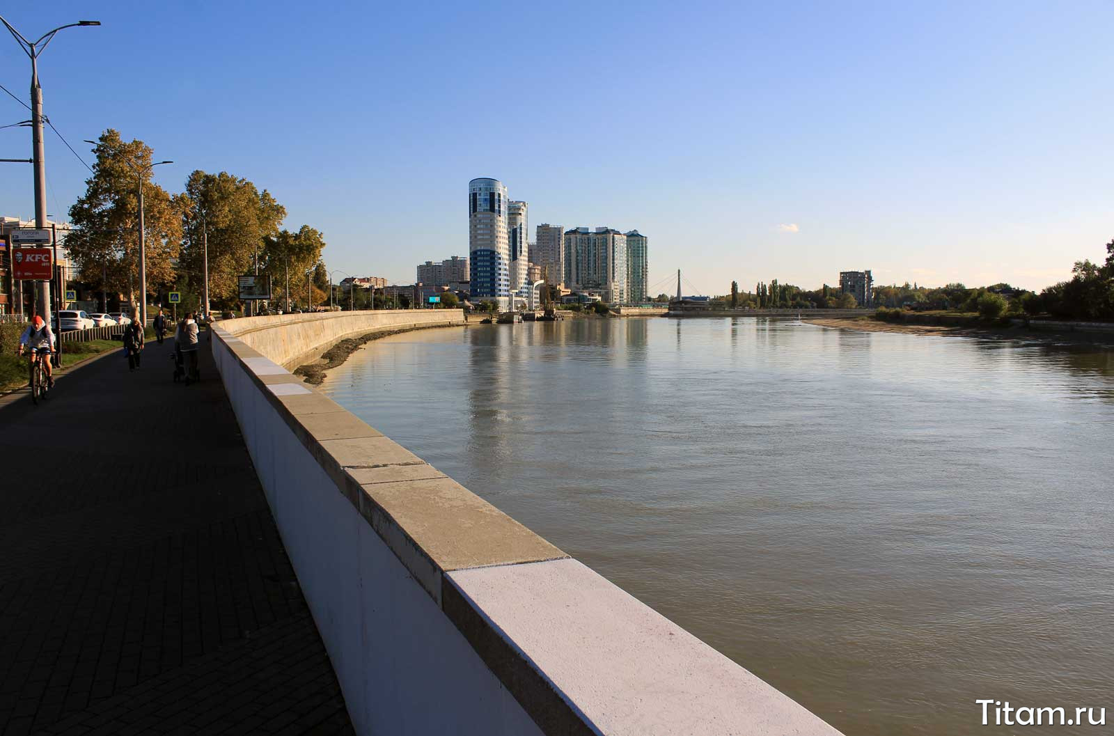Карасунская набережная краснодар фото Мост поцелуев в Краснодаре Titam.ru