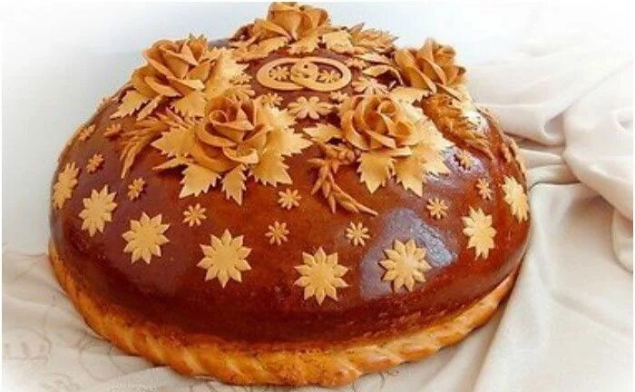 Каравай на свадьбу рецепт с фото Печем свадебный каравай.Красивое оформление Бисквитные булочки, Идеи для блюд, Е