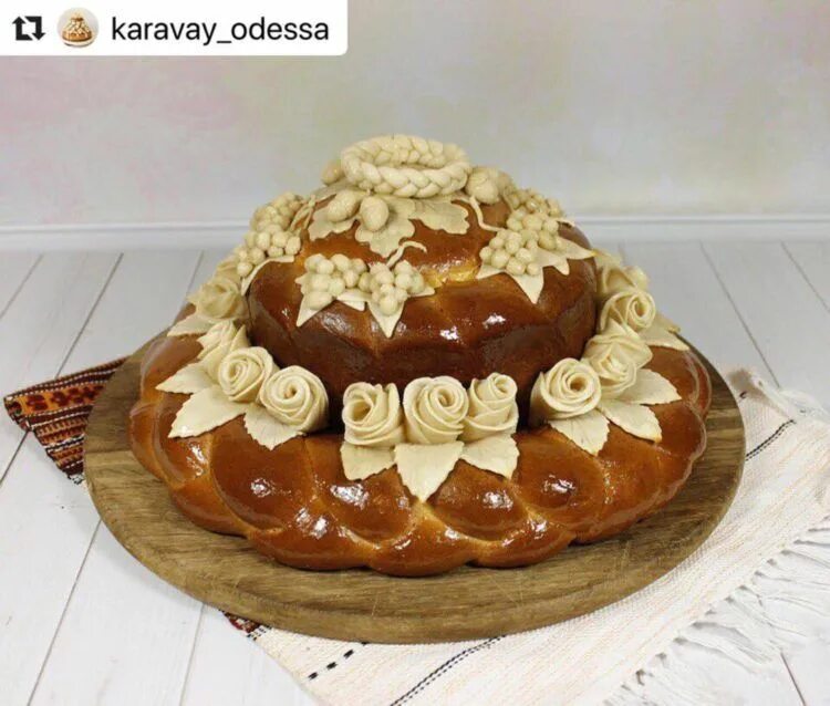 Каравай в домашних условиях фото Свадебный каравай 100 фото модного оформления вкусной выпечки Десерты, Идеи для 