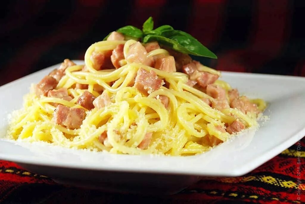 Карбонара фото блюда Паста карбонара Resep