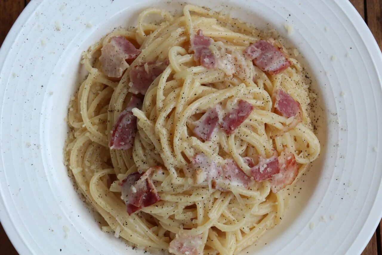 Карбонара простой рецепт с фото Dirty carbonara - Совсем скоро здесь будет видеорецепт пасты карбонара. arterial
