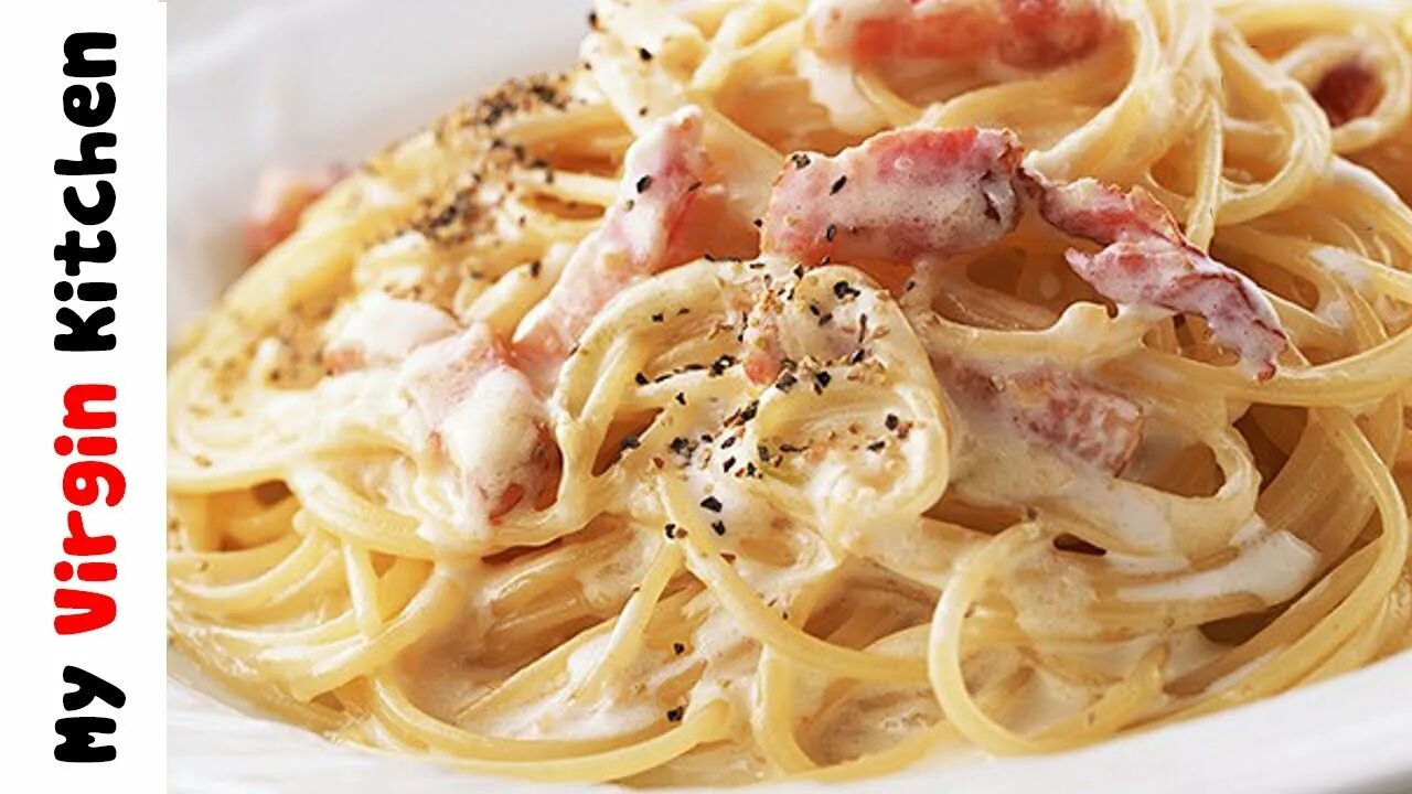 Карбонара простой рецепт с фото Simple Spaghetti Carbonara - MYVIRGINKITCHEN - YouTube