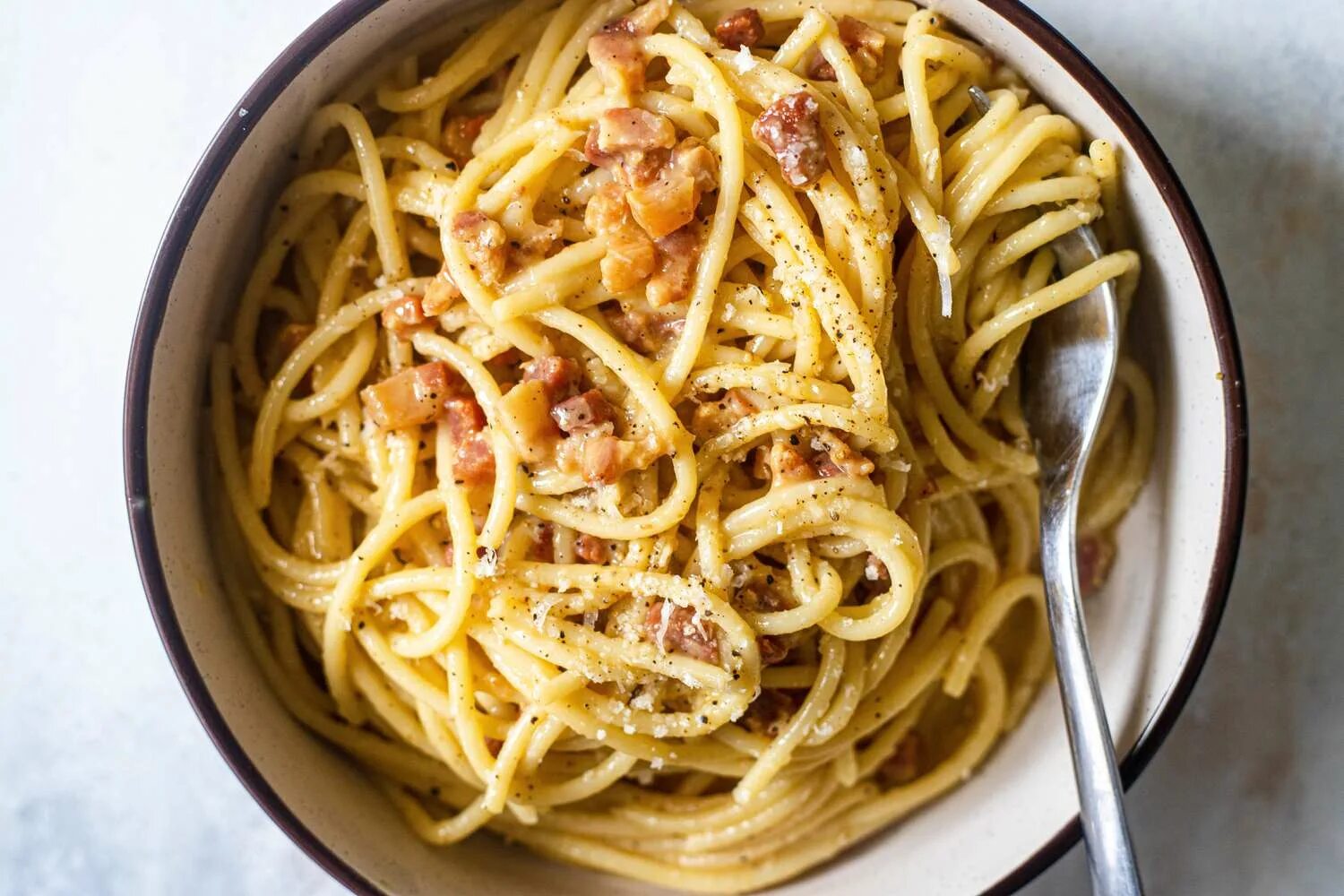Карбонара простой рецепт с фото Pasta Carbonara Recipe
