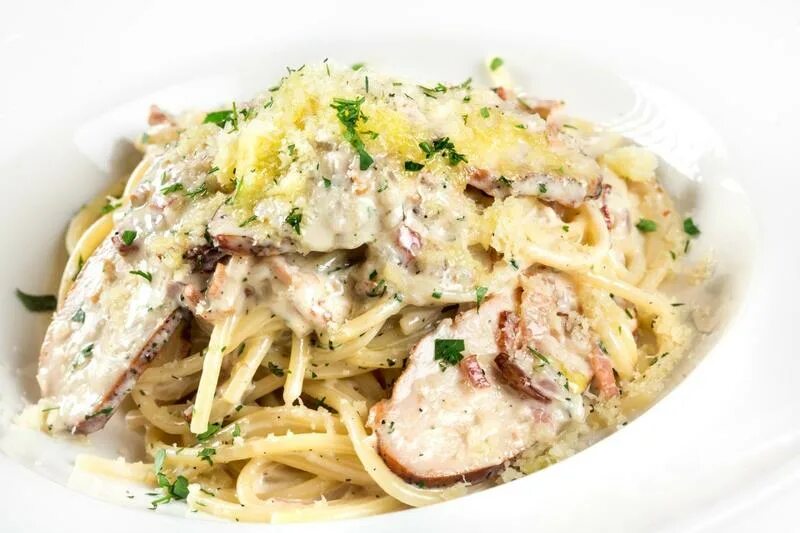 Карбонара с курицей рецепт с фото Карбонара с куриной грудкой и беконом от Grechka Санкт-Петербург Единая Служба З