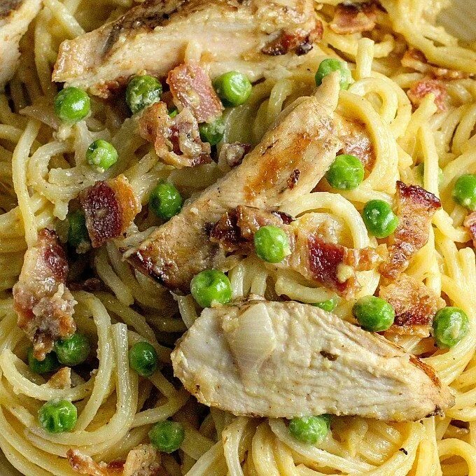 Карбонара с курицей рецепт с фото Grilled Chicken Carbonara Recipe Best pasta dishes, Chicken carbonara pasta, Chi