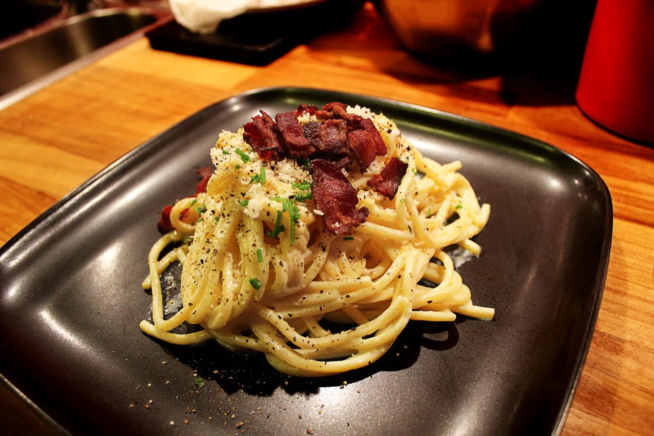 Карбонара в ресторане фото La pasta alla carbonara del futuro Pasta alla carbonara, Carbonara, Dinner