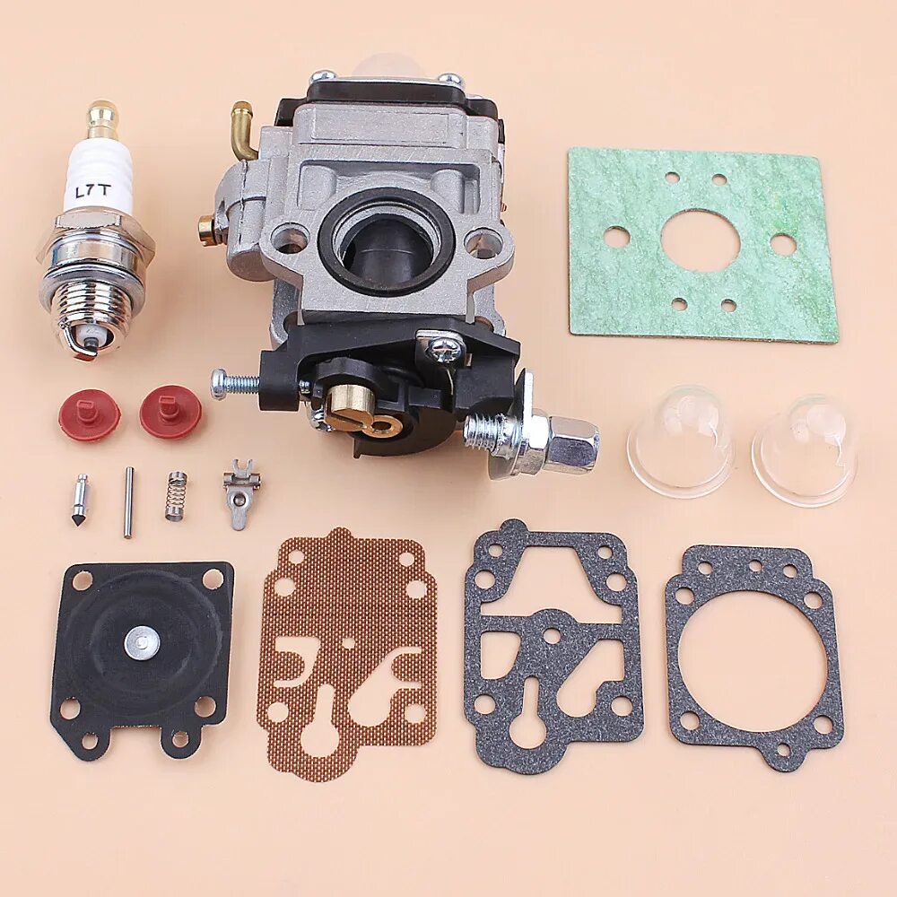 Карбюратор бензокосы хитачи порядок сборки Carburetor Carb Repair Kit CG430 CG520 43CC 52CC 47CC 49CC 40-5 44-5 2 Stroke En